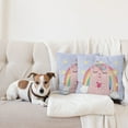 thumbnail image 4 of Ambesonne Rainbow Throw Pillow Cover 2 Pack, Cat Heart Kitten Art, 24", Rose Pale Pink, 4 of 7