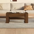 thumbnail image 3 of vidaXL Coffee Table Brown Oak 102x55x45 cm Engineered Wood, 3 of 4