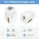 thumbnail image 3 of Paquete de 5 Acopladores RJ45 Cat 6, Adaptador Conector de Red para Cable Cat6, Blanco, 3 of 6