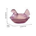 thumbnail image 2 of YingYouFu Easter Decor Vintage Glass Hen on Nest Dish with Lid - Large Pedestal Rooster Glass Candy Bowl, Colorful Crystal Candy Jar for Snacks, Dessert, Cookies | Home Kitchen Office Tabletop Decor, 2 of 7