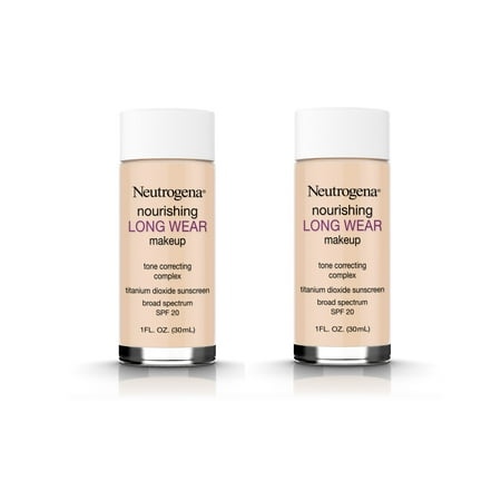 (2 Pack) Neutrogena Nourishing Long Wear Liquid Makeup Foundation With Sunscreen, 30 Buff, 1 Fl.