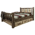 thumbnail image 3 of Montana Woodworks MWHCSBKSLLZBEAR Homestead Storage Bed with Laser Engraved Bear Design, Stain & Clear Lacquer - King Size, 3 of 6