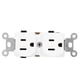 thumbnail image 1 of YDU-205 Enchufe doble estadounidense 15A 125V, enchufe doble blanco, enchufe para gabinete de equipo de gran potencia, 1 of 8