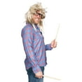 thumbnail image 5 of Garth SNL Character Halloween Cosplay Button Down Flannel Costume Shirt, 5 of 7