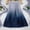 Blue, variant on Dianli Skirt Pleated Women's Gradient Midi Pleated Skirt Elastic Waist Drawstring Large Swing Versatile Dressy Casual High End Temperament Streetwear Work To Weekend