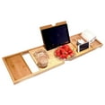 thumbnail image 1 of Bathtub Caddy Tray Bamboo Spa Bathtub Caddy Organizer Book Tablet Holder Reading Rack Nonslip Bottom Extendable Sides, 1 of 7