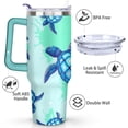 thumbnail image 3 of Sea turtle Tumbler with Handl, Stainless Steel Vacuum Insulated Travel Coffee Mug 40 oz, Inspirational Birthday Christmas Gifts for Sea turtle Lover Friends, 3 of 6