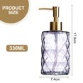 thumbnail image 2 of Paquete de 2: dispensador de jabón de 330 ml, dispensador de jabón para cocina, baño, dispensador de jabón de vidrio líquido recargable para jabón de manos, jabón y loción, 2 of 7