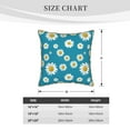 thumbnail image 4 of Fotbe Daisies Flowers Pattern Velvet Decorative Throw Pillow Covers with Elegant Piping, Soft Plush Cushion Cover for Sofa, Bed, Car, Office-20"x20", 4 of 8