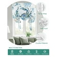 thumbnail image 2 of Crab Tie Up Curtains for Windows 63 Inch Length Balloon Curtains Kitchen Adjustable Balloon Window Shade Blue Coastal Starfish Ocean Coral Nautical Tie Up Valance Bathroom Curtain Window 42"x63", 2 of 6