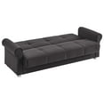 thumbnail image 3 of Ottomanson Convertible Sleeper Sofa Bed with Hidden Storage, Firm Comfort Couch, Black, 3 of 7