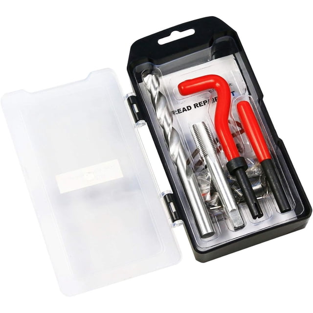 Thread Repair kit M12 1.75 mm Metric Thread Repair Insert Kit Compatible Hand Tool Set for Auto Repairing (M12X1.75)