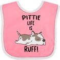 thumbnail image 3 of Inktastic Pittie Life is Ruff Spotted Pit Bull Boys or Girls Baby Bib, 3 of 4