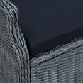 thumbnail image 3 of vidaXL 9 Piece Outdoor Dining Set with Cushions Poly Rattan Dark Grey, 3 of 12