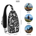 thumbnail image 2 of Gothic Starry Night Crossbody Backpack with Lunar Eclipse & Astral Elements, Lightweight Travel Daypack with Adjustable Shoulder Strap, Durable Design for Students, Office, Outdoor Use, 2 of 6
