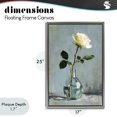 thumbnail image 4 of Stupell Industries Victorian Sweet White Rose in Vase Gray Floating Frame Canvas Art, 17 x 25, by Petals Prints Design, 4 of 8