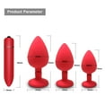 thumbnail image 3 of TLUDA 4PCS Silicone Anal Plug Trainer Kit, Butt Plugs, Buttplug Sex Toys for Women, Men,S-M-L-Red, 3 of 6