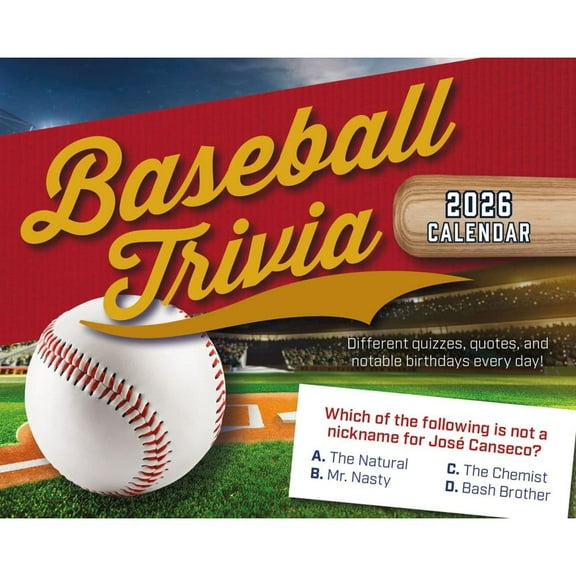 Carousel Calendars, Baseball Trivia 2026 Desk Calendar
