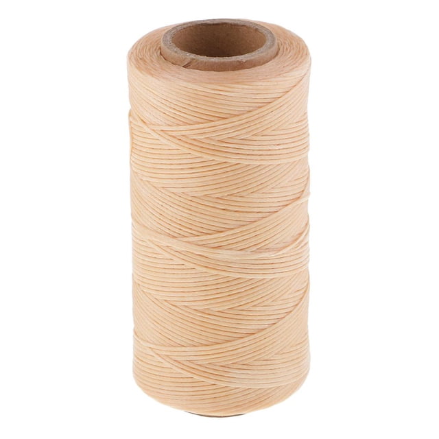 Hilo encerado para coser artesanales de cuero de 218 yardas Hilo encerado resistente para coser Hilo para batir grueso encerado 1 mm Costura a mano de S07 Baoblaze Hilo de poliéster encerado plano