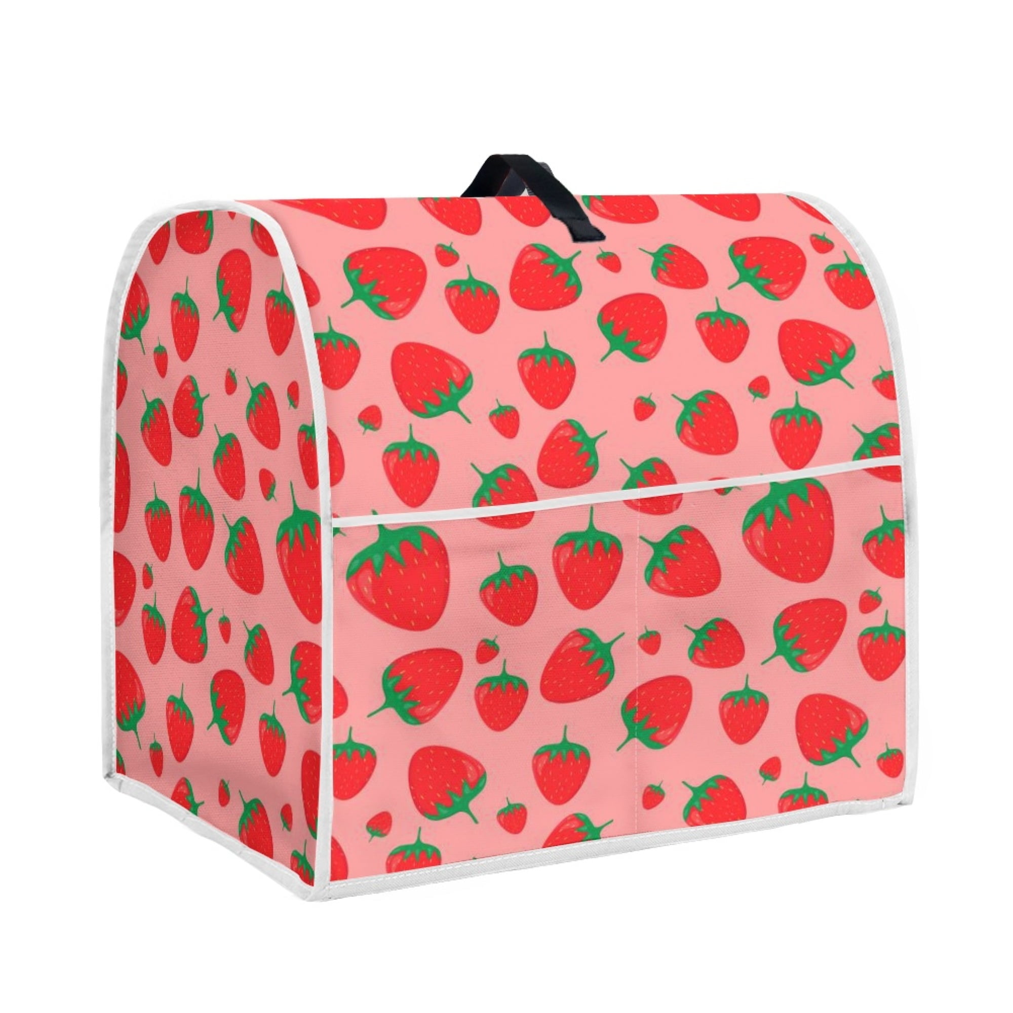 NETILGEN Blender Cover Red Strawberry Print Lightweight Polyester