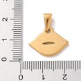 thumbnail image 3 of 10pcs PVD Vacuum Plating 304 Stainless Steel Pendants with Enamel Golden Lip Charm Red 14x18x1.5mm Hole: 6x3mm, 3 of 3