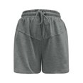 thumbnail image 4 of biudgviw Athletic Shorts for Women High Waisted Comfy Running Shorts Drawstring Wide Leg Summer Workout Sweat Shorts with Pockets, 4 of 5