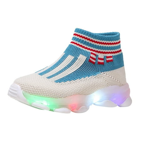 

yinguo bling luminous light led shoes girls sneakers sport kids children baby baby shoes blue 28
