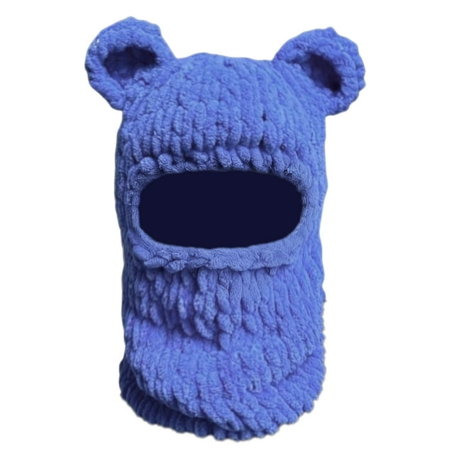 BotaniNest Machine à Ski Ours Lavable Tricot Visage avec Oreilles & Visage pour Temps Froid Ski Escalade 1 Pce