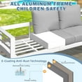 thumbnail image 5 of AECOJOY Patio Furniture Sets on sale, Aluminum Outdoor Furniture Set with Fire Pit Table Outdoor Sectional Sofa- Dark Grey, 5 of 10