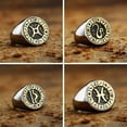 thumbnail image 4 of HOOUN Retro Signs Of The Zodiac Constellation Ring Stainless Steel Men Women Gift Ring-11-Aquarius, 4 of 6