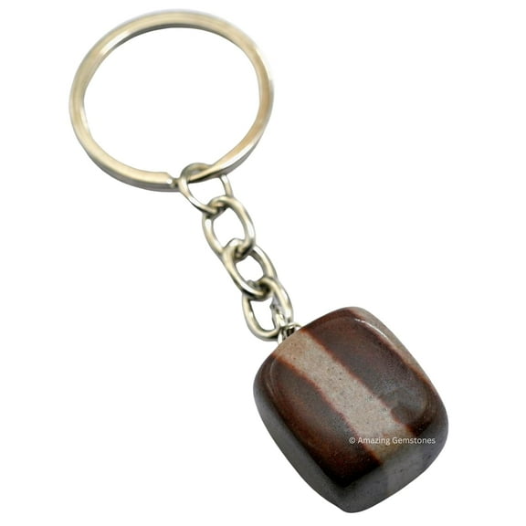 Narmada Stone Crystal Car Key Holder, Tumbled Crystal Keychain