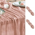 thumbnail image 1 of Tapete de mesa Wokceer, gasa rosa empolvado, paquete de 2 unidades, 89 x 305 cm, 1 of 8