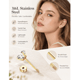 thumbnail image 4 of 12 Pairs 14K Gold Plated Flat Back Hypoallergenic Earrings for Women Men Surgical Stainless Steel Earrings for Sensitive Ears Small Gold Stud Hoop Cartilage Earring Stack Set,Gold 01, 4 of 6