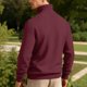 thumbnail image 4 of pstuiky manga larga para hombre, Blusa/camiseta informal y moderna de terciopelo de punto con cuello alto y cremallera para hombre, de color liso salir tops m, 4 of 6