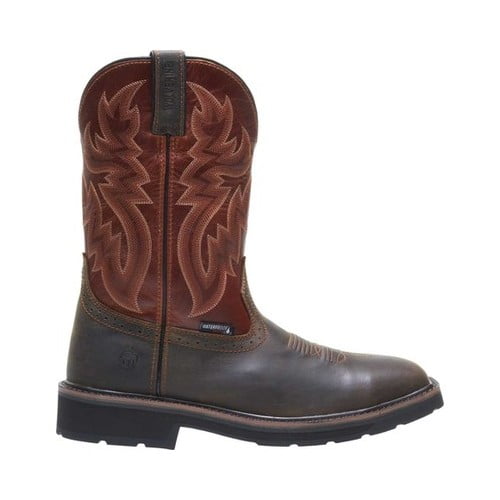 wolverine rancher square toe wellington work boots
