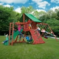 Gorilla Playsets Sun Valley II Wooden Swing Set with Monkey Bars, Tire