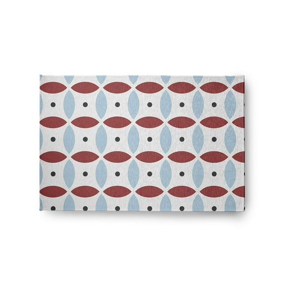 Simply Daisy 2' x 3' Ligonberry Red Geometric Spring Chenille Rug