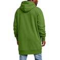 thumbnail image 4 of LNZGNM Hoodie for Men Oversized Zip Up Fleece Sweatshirts with Pockets, Long Sleeve Relaxed Fit Winter Coat, Green (XXXXXL), 4 of 6