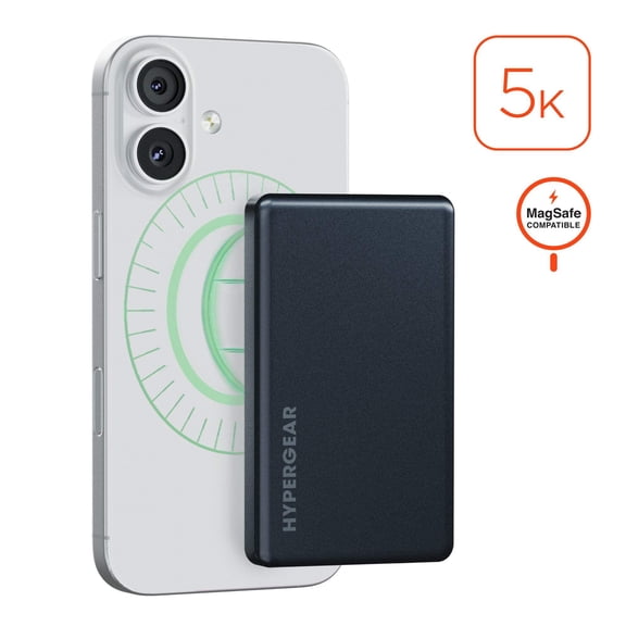 5,000mAh | Power Pack Mag Ultra-Slim Magnetic Wireless Fast Charge Power Bank | Black