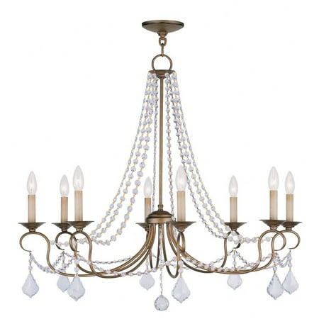 

Traditional Eight Light Chandelier-Antique Gold Leaf Finish Bailey Street Home 218-Bel-1119953