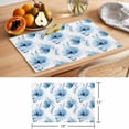 thumbnail image 6 of Blue Flowers Placemats Set of 8 Country Pastoral Floral Spring Place Mats Indoor Wipeable Table Mats Washable Cloth Dining Table Placemats for Kitchen Holiday Party Home Decor 13x19 Inch, 6 of 9