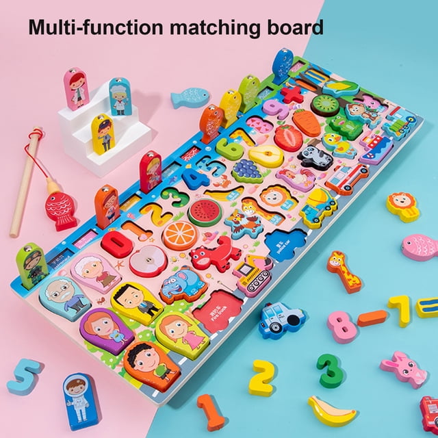 Gwong Juguete Educación Early Toy Forma Digital Forma Match Gift Cuentas de madera Números Cumplimiento para niños Gwong 30007669