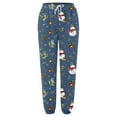 thumbnail image 4 of Fiaer Christmas Womens Sweatpants Funny Snowman Graphic Trendy Xmas Pants Baggy Casual Plus Size Comfort Holiday Trousers with Pocket Navy XL, 4 of 5