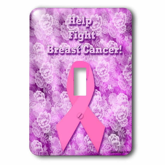 3dRose, Help Fight Breast Cancer , single toggle switch