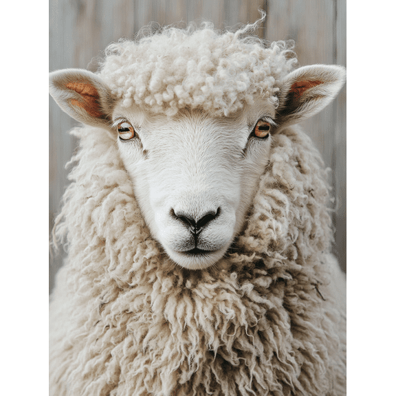 Fluffy Sheep Canvas Wall Art, Perfect for Living Room, Bedroom, Office, Farm House Decor, and Pet Lover's Home