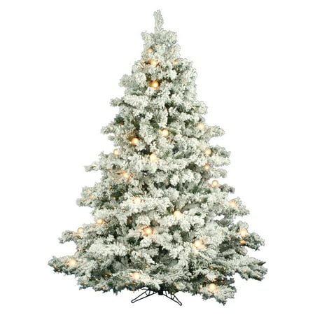 Product Flocked Alaskan Full Pre-lit Christmas Tree - Product