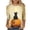 HA-Khaki, variant on QATAINLAV Lightning Deals Today Mardi Gras T Shirts for Women Carnival 3/4 Sleeve Pullover Fashionable Casual Round Neck Tunic Going Out Party Multicolor XL