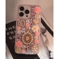 thumbnail image 3 of for iPhone 14 Pro Max Case, Cute Rhinestone Glitter Sparkle Bling Luxury Shiny 3D Crystal Diamond Flower Rose Queen Soft TPU Edge Girls for Apple iPhone 14 Pro Max 6.7 inch, 3 of 6