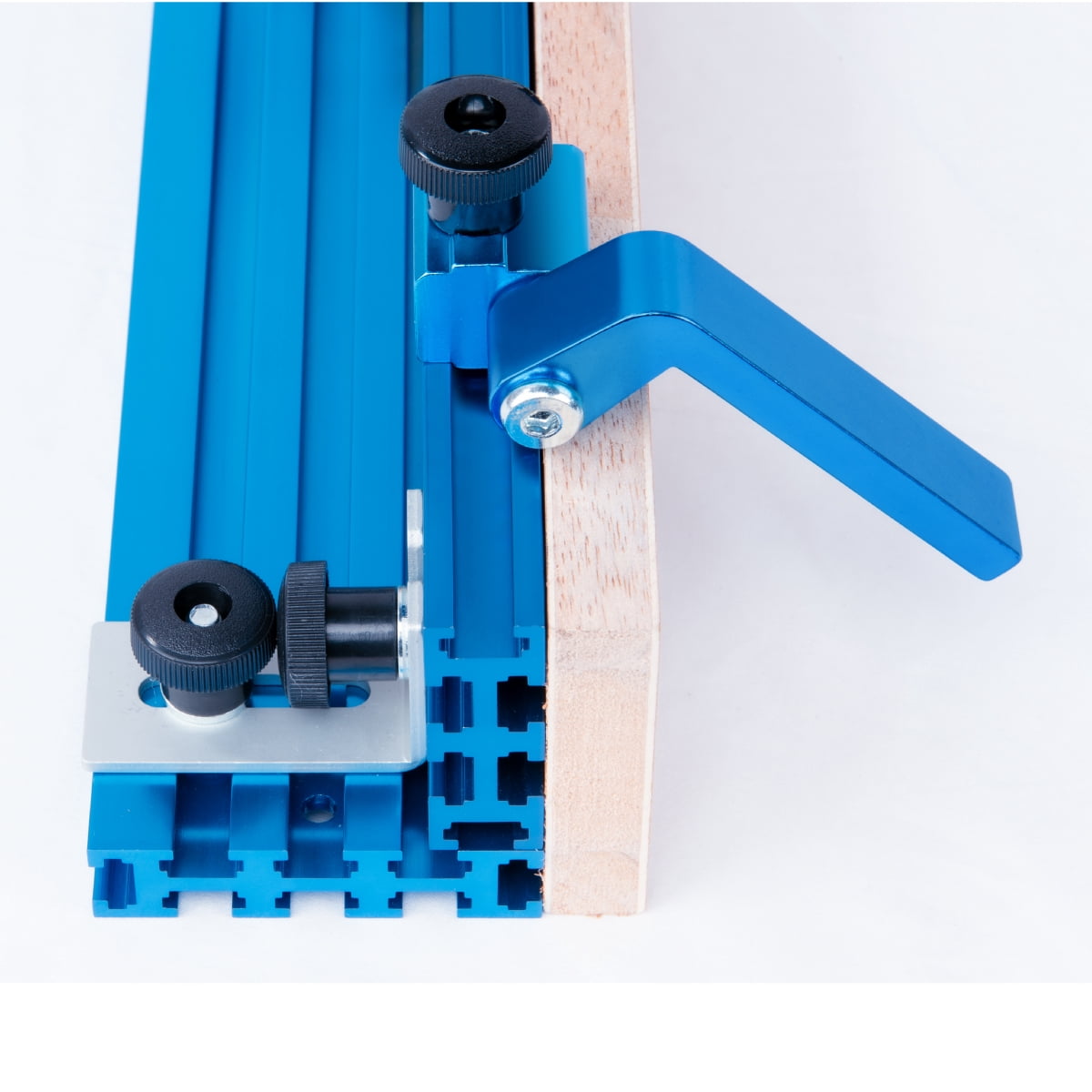 POWERTEC 2PK 3" Fence Flip Stop for Table Saw, Miter Saw and Drill Press, T Track Accessories for Woodworking, 71367-P2