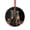 Pattern, variant on Happy Beagle Dog Rolling in The Snow Ornament Unique Gift Idea Winter Christmas Snowflake Christmas Ornament Round Glass